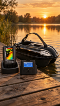 iPilot15 GPS-Futterboot – kompaktes Köderboot mit 1,5 kg Kapazität/Autopilot/GPS/inkl. Farbecholot TF520