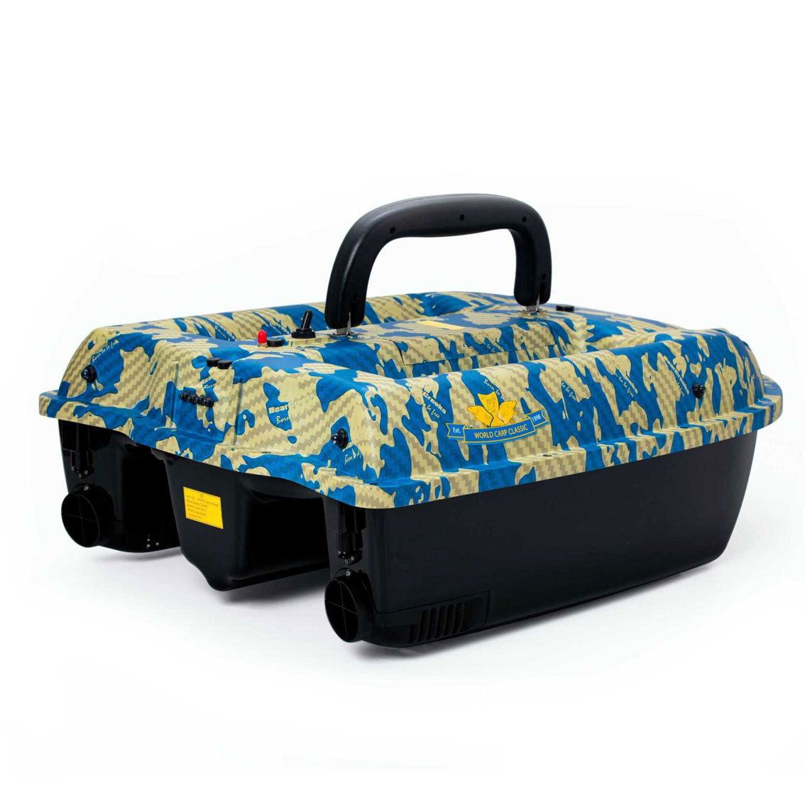 iPilot50 GPS-CAMOU OPTIK/Futterboot – kompaktes Köderboot mit ca.5 kg Kapazität/Autopilot/GPS/inkl. Farbecholot TF520