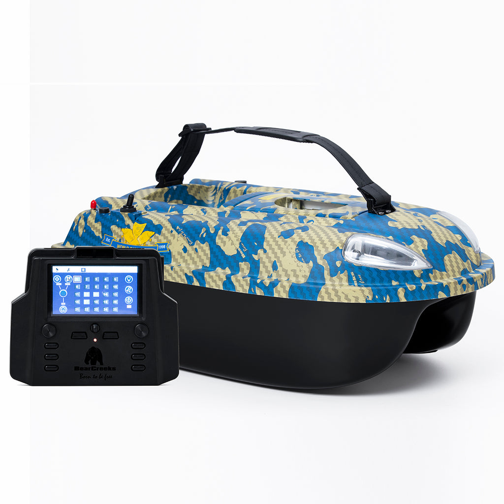 iPilot15 GPS-CAMOU Optik/Futterboot – kompaktes Köderboot mit 1,5 kg Kapazität/Autopilot/GPS