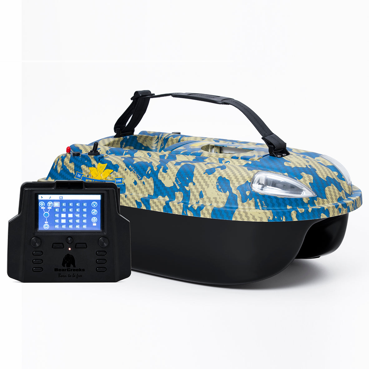 iPilot15 GPS-CAMOU Optik/Futterboot – kompaktes Köderboot mit 1,5 kg Kapazität/Autopilot/GPS