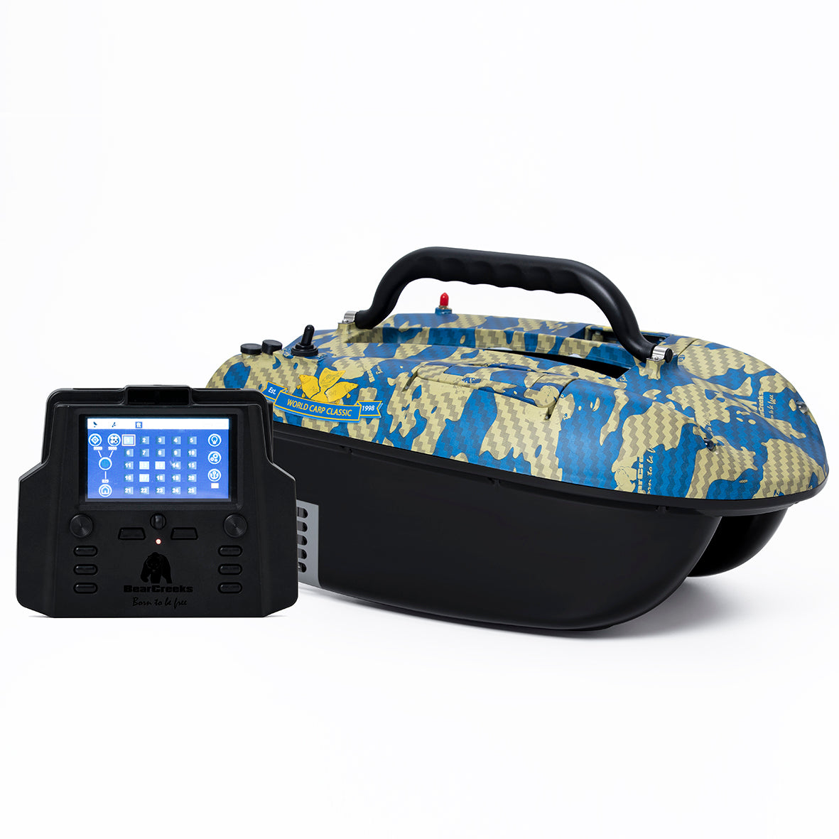 iPilot18 GPS-CAMOU OPTIK/Futterboot – kompaktes Köderboot mit 1,5 kg Kapazität/Autopilot/GPS
