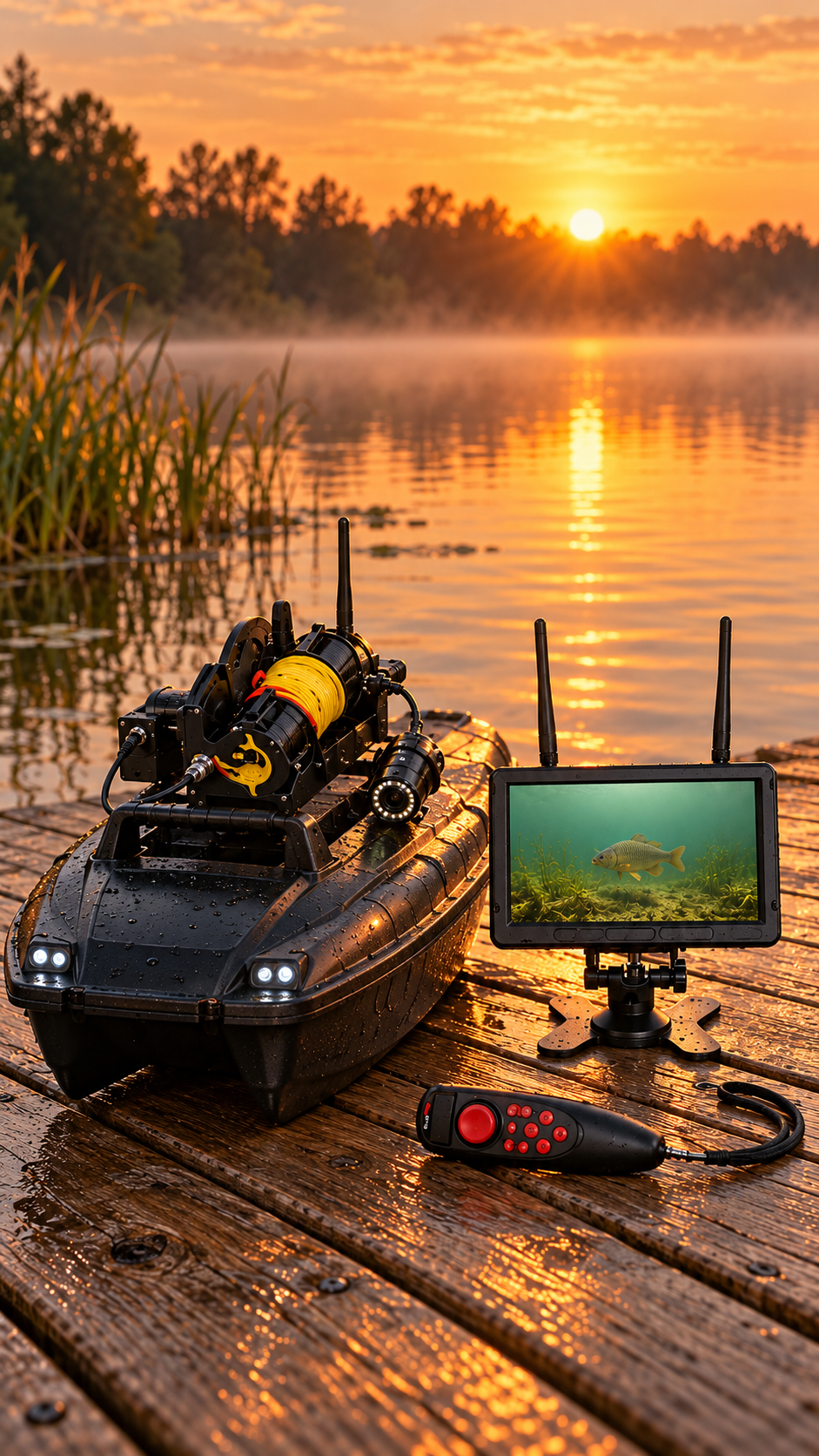 Bait Boat CAM/NEW 7-Zoll-Bildschirm Unterwasserkamera-Set mit Batterie LI-IONEN/für verschiedene Futterboote