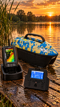 iPilot20 GPS-CAMOU OPTIK/Futterboot – kompaktes Köderboot mit 1,5 kg Kapazität/Autopilot/GPS/inkl. Farbecholot TF520