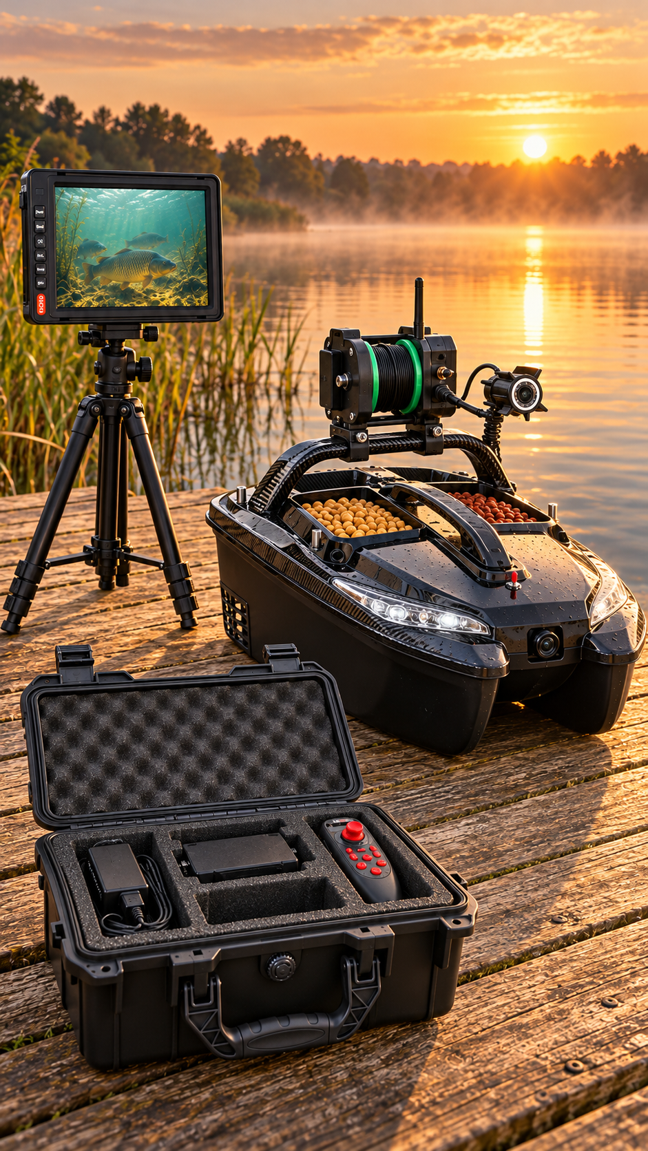 Bait Boat CAM/NEW 7-Zoll-Bildschirm Unterwasserkamera-Set mit Batterie LI-IONEN/für verschiedene Futterboote