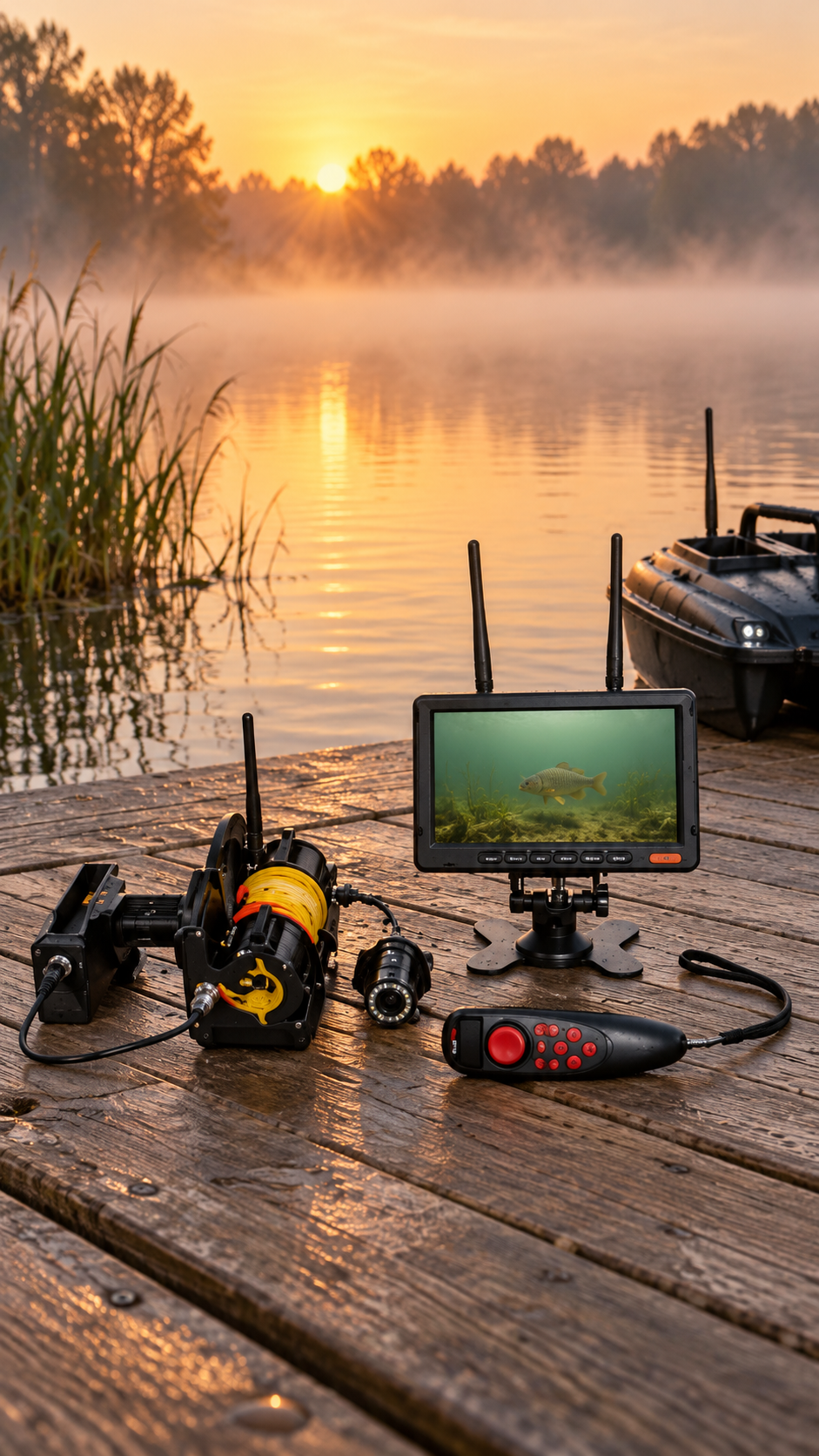 Bait Boat CAM/NEW 7-Zoll-Bildschirm Unterwasserkamera-Set mit Batterie LI-IONEN/für verschiedene Futterboote
