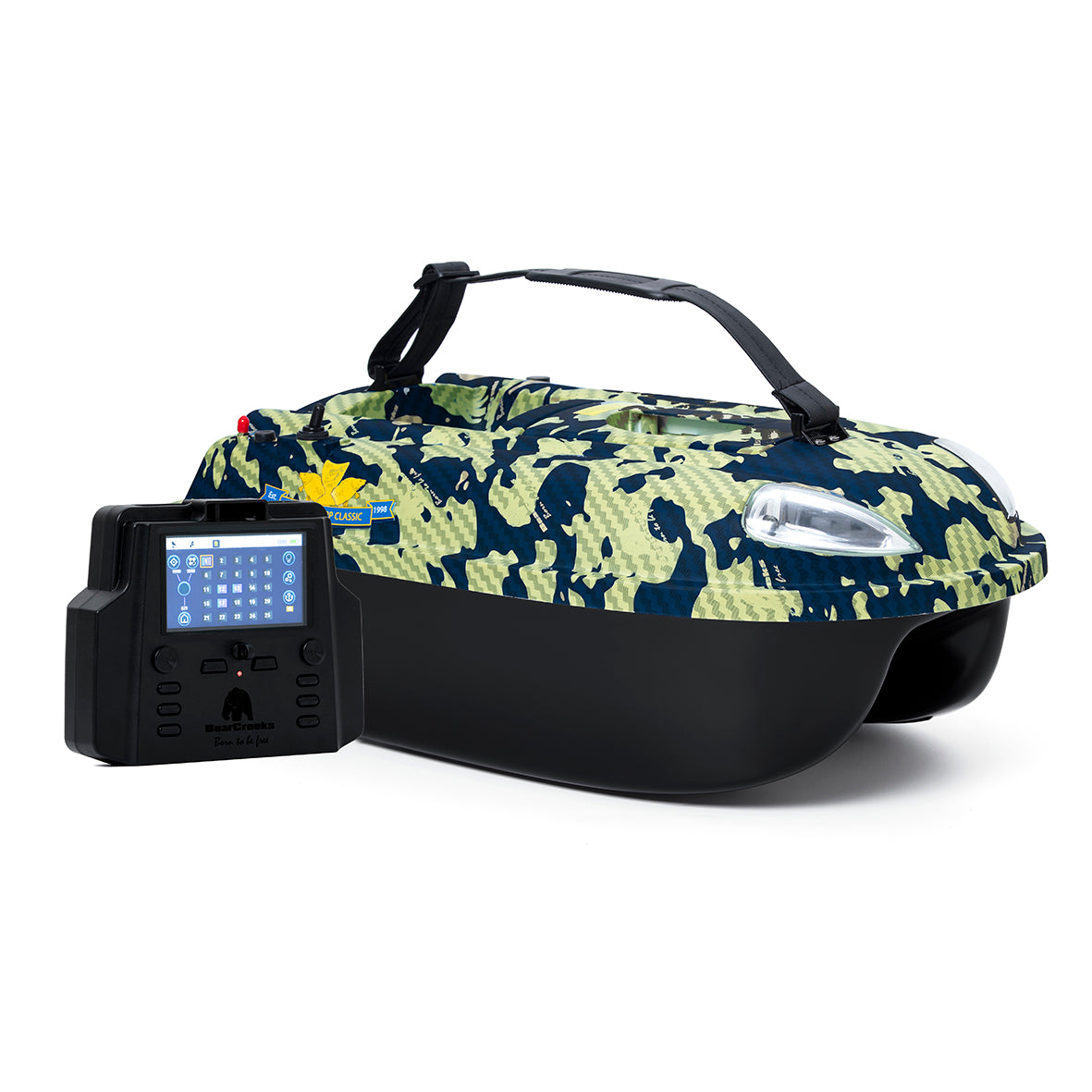 iPilot15 GPS-DARK CAMOUFLAGGE/Futterboot – kompaktes Köderboot mit 1,5 kg Kapazität/Autopilot/GPS