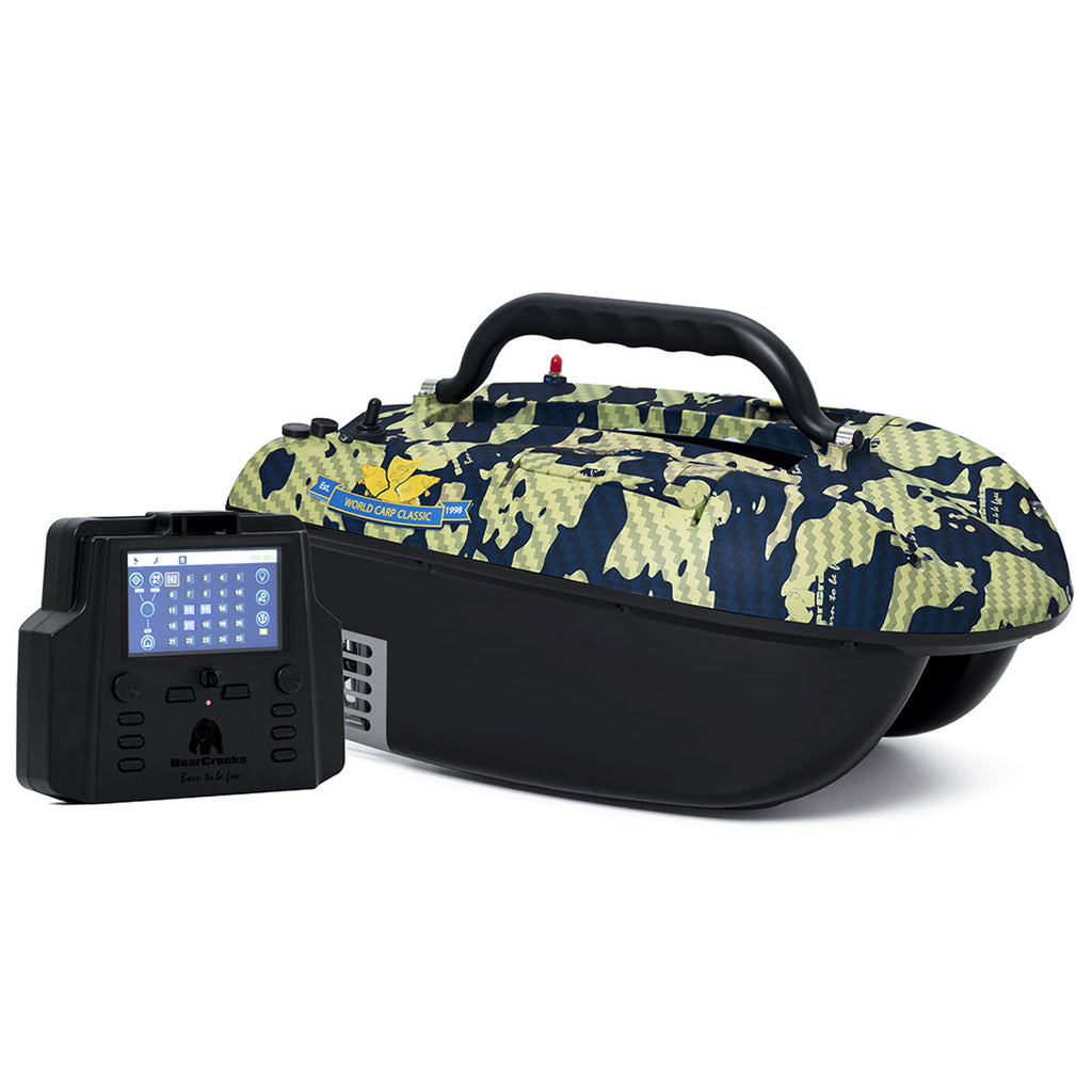 iPilot18 GPS-DARK CAMOUFLAGGE/Futterboot – kompaktes Köderboot mit 1,5 kg Kapazität/Autopilot/GPS