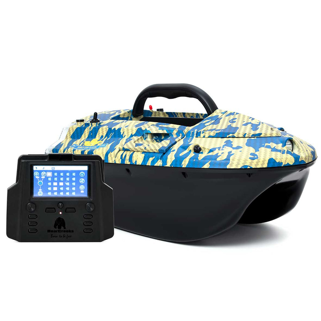 iPilot40 GPS-CAMOU OPTIK/Futterboot – kompaktes Köderboot mit ca.4 kg Kapazität/Autopilot/GPS