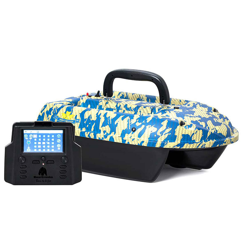 iPilot50 GPS-CAMOU OPTIK/Futterboot – kompaktes Köderboot mit ca.5 kg Kapazität/Autopilot/GPS